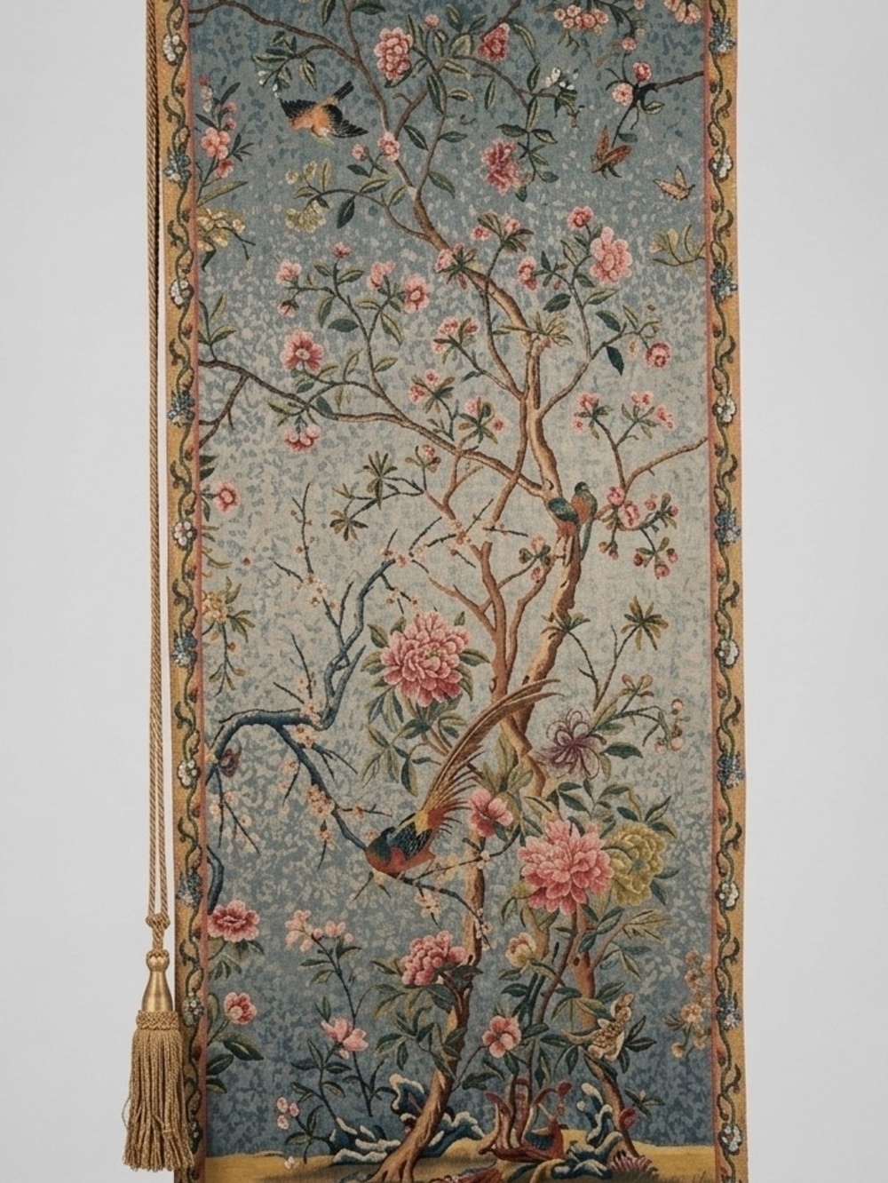 Spring Blossom Belgium Wall Tapestry Excellent Cond .